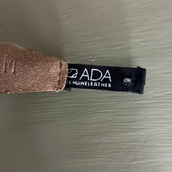 Anthropologie Ada Brown Leather Belt Classic Design Wrap Belt - Picture 3 of 4